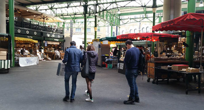 A rare quiet mid week afternoon at Borough market