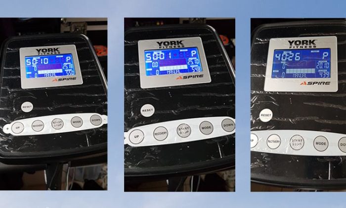 Image of Nessy's Exercise bike distances for three days