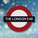 The London Ear roundel on a snowy background